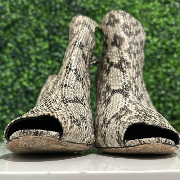 MICHAEL KORS Leather Snake Skin Print Slingbacks 4” High Heels - Picture 14 of 15